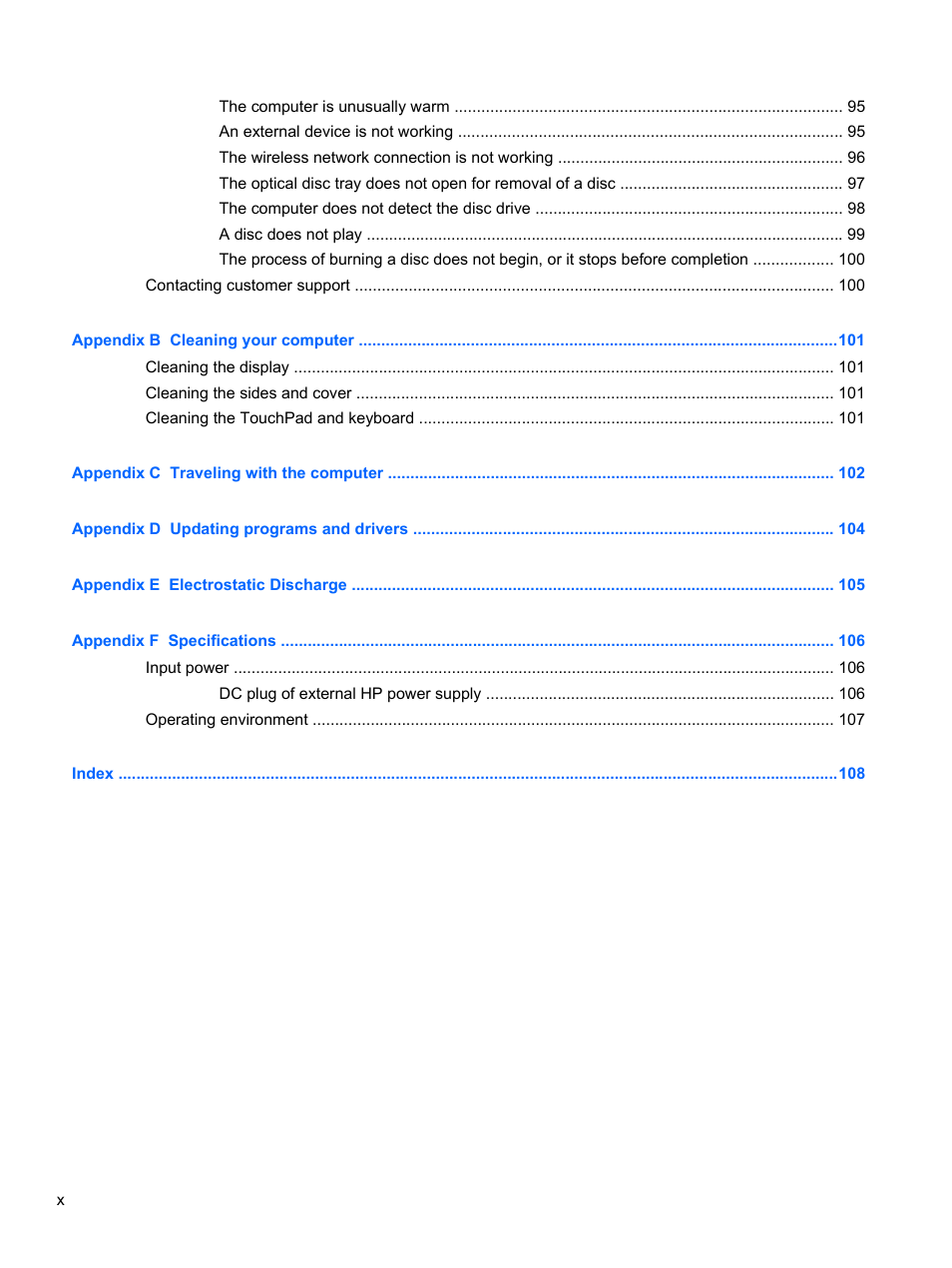 HP Pavilion dm4-3013cl Entertainment Notebook PC User Manual | Page 10 / 121