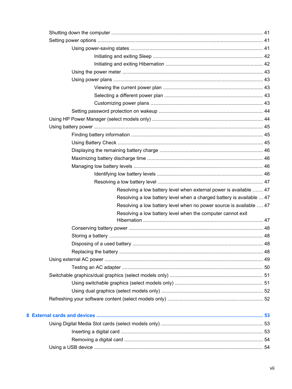 HP Pavilion dm4-3013cl Entertainment Notebook PC User Manual | Page 7 / 121