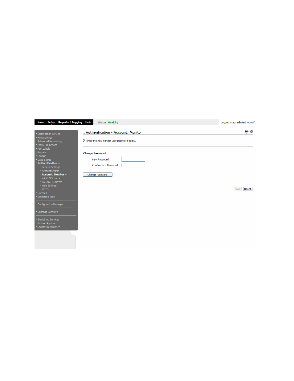 Setting the monitor password, Setting radius servers | HP StorageWorks Enterprise File Services WAN Accelerator User Manual | Page 112 / 194