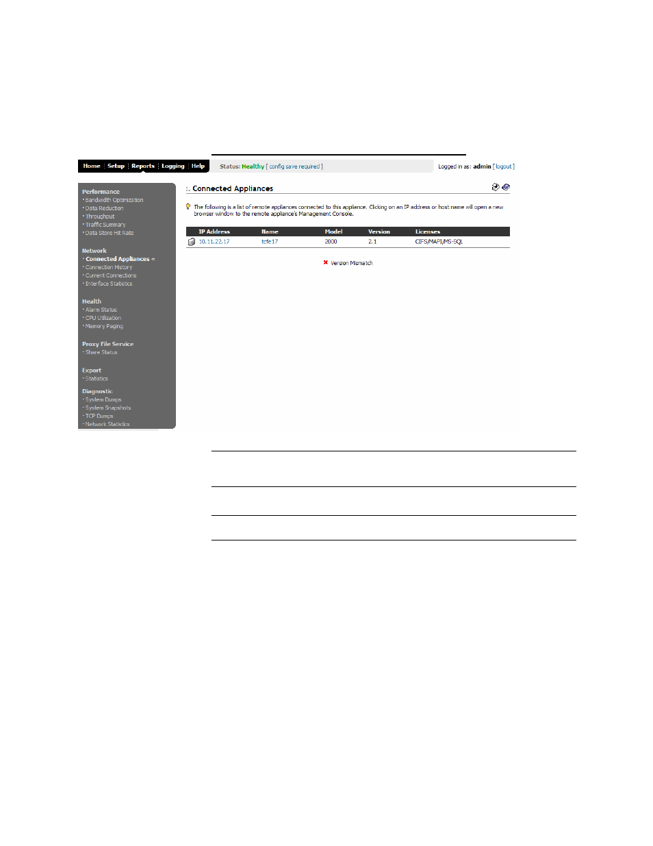 Viewing connection history | HP StorageWorks Enterprise File Services WAN Accelerator User Manual | Page 142 / 194