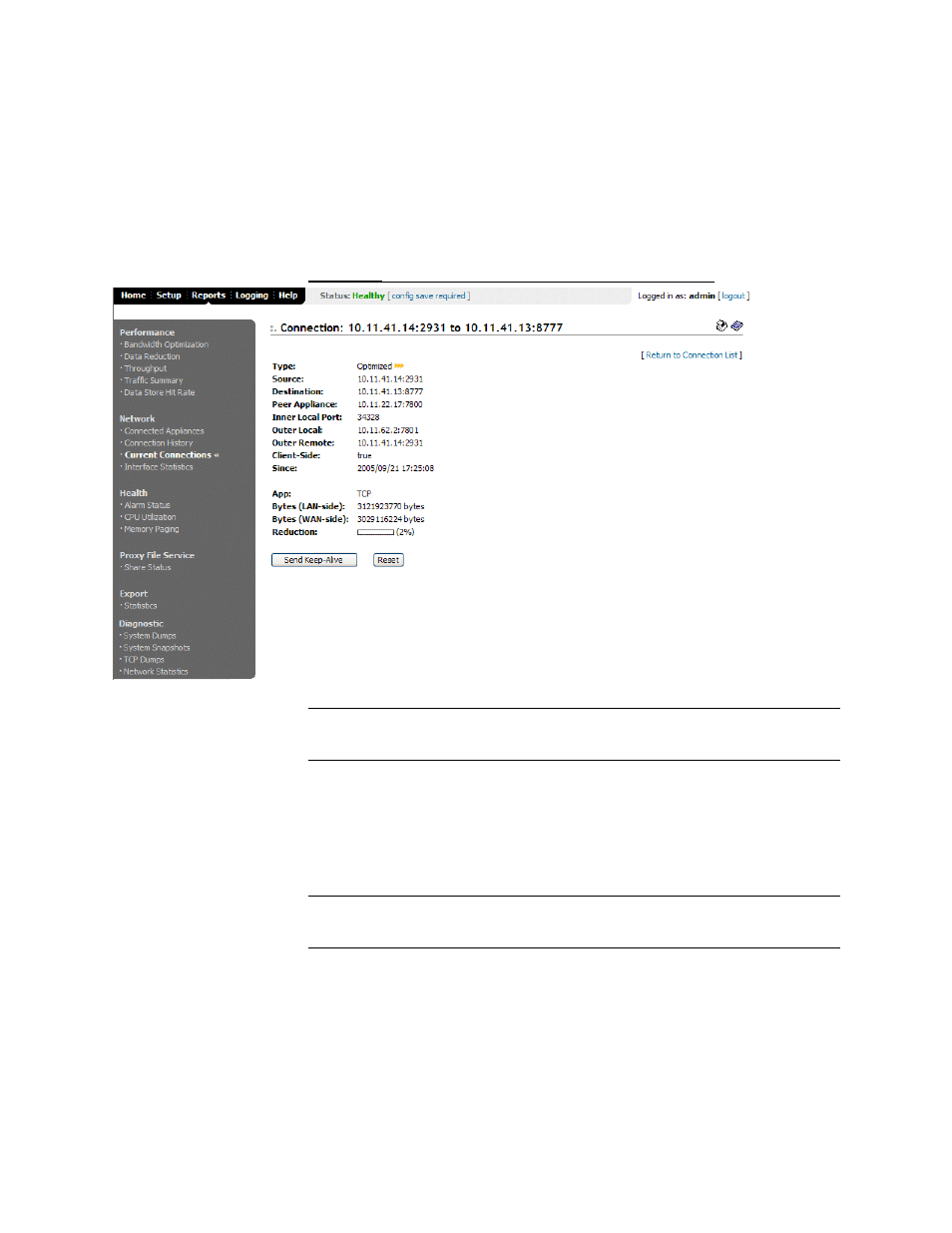 Viewing interface statistics | HP StorageWorks Enterprise File Services WAN Accelerator User Manual | Page 148 / 194