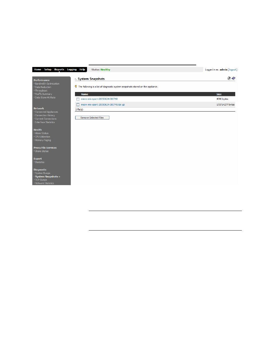 Viewing tcp dump files | HP StorageWorks Enterprise File Services WAN Accelerator User Manual | Page 164 / 194