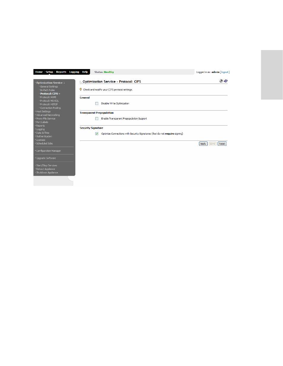 Setting mapi protocol options | HP StorageWorks Enterprise File Services WAN Accelerator User Manual | Page 39 / 194