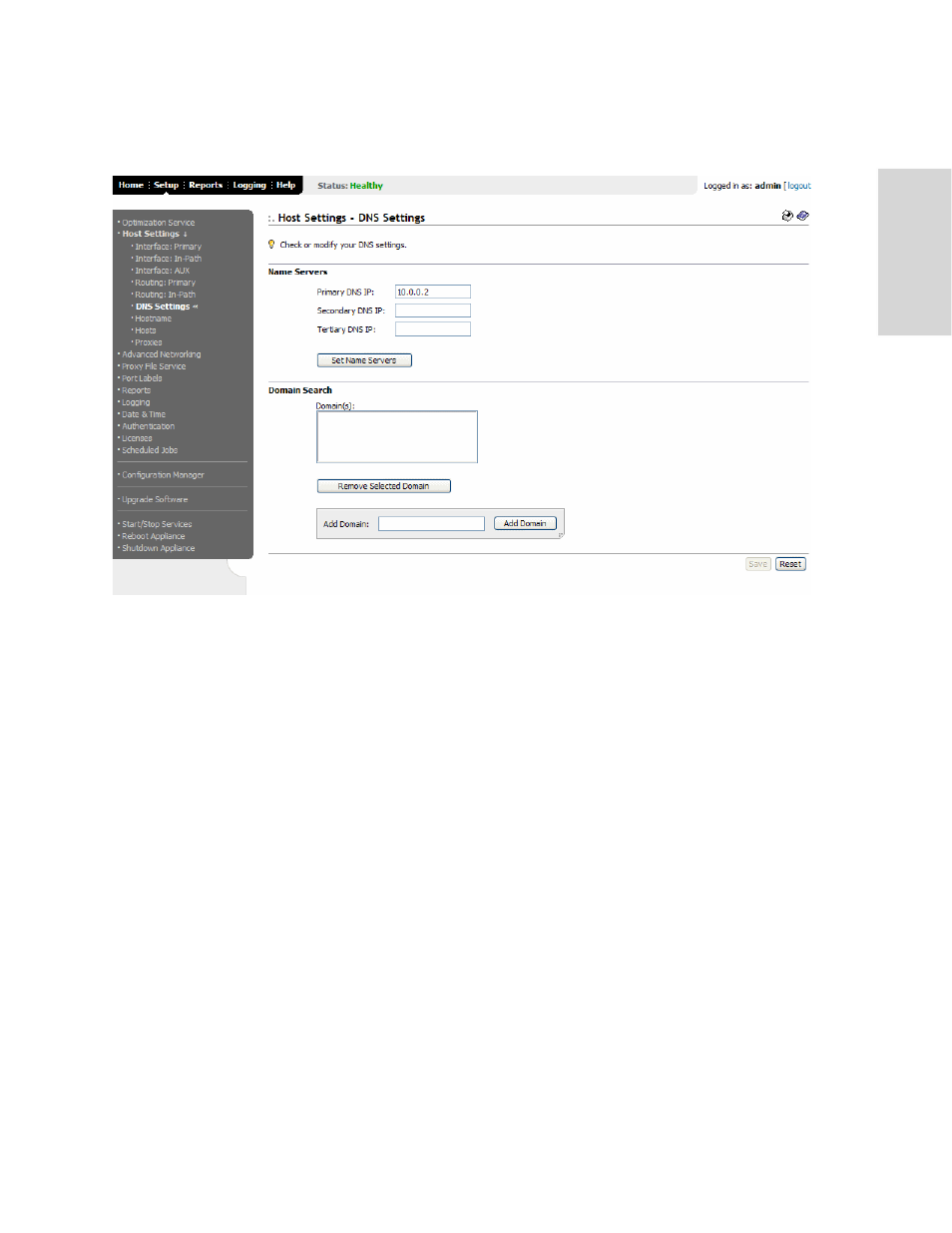 Specifying the host name | HP StorageWorks Enterprise File Services WAN Accelerator User Manual | Page 57 / 194