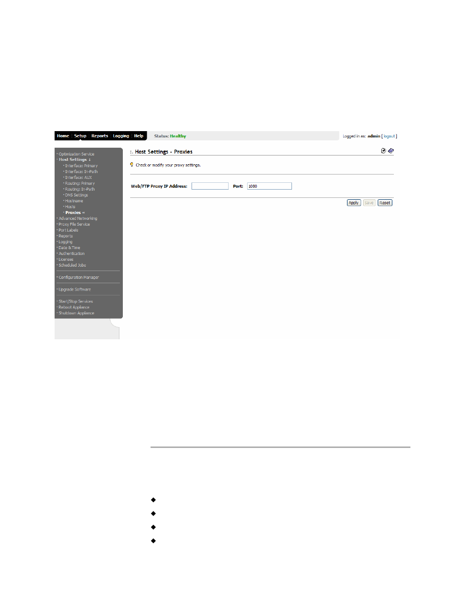 Setting advanced network parameters | HP StorageWorks Enterprise File Services WAN Accelerator User Manual | Page 60 / 194