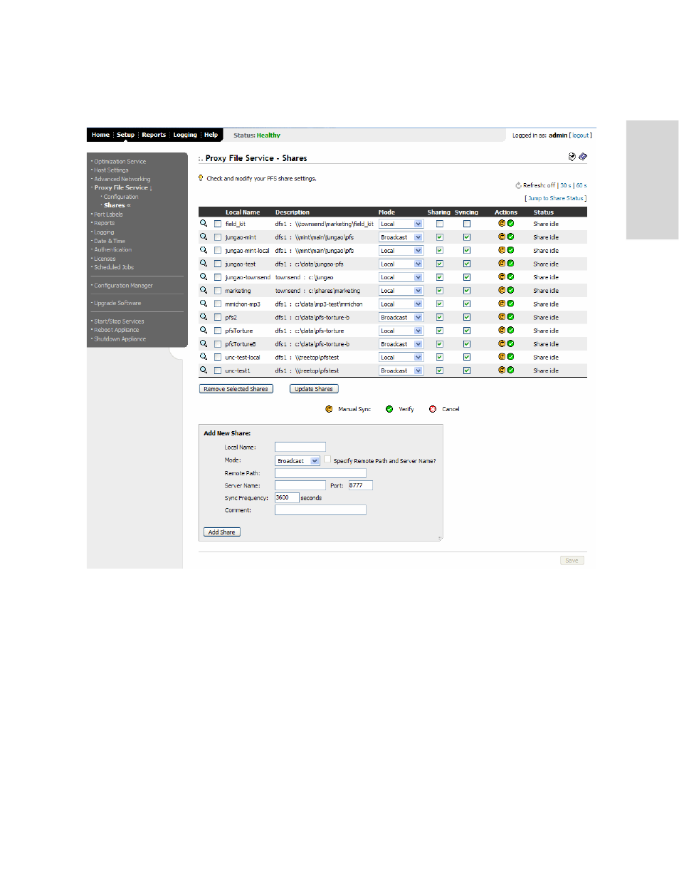 HP StorageWorks Enterprise File Services WAN Accelerator User Manual | Page 89 / 194