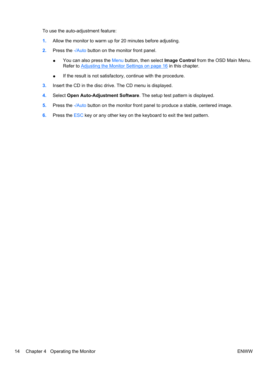 HP L2445m 24-inch Diagonal LCD Monitor User Manual | Page 20 / 39