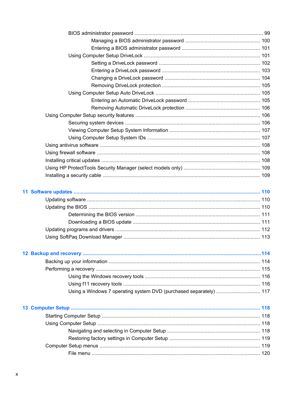 HP EliteBook 8740w Mobile Workstation User Manual | Page 10 / 150