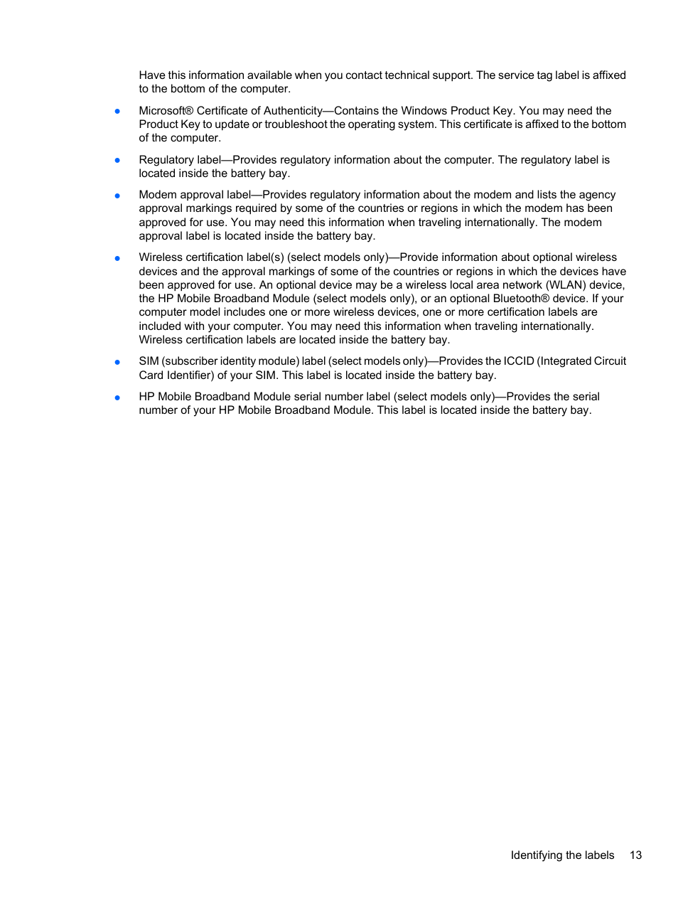 HP EliteBook 8740w Mobile Workstation User Manual | Page 25 / 150