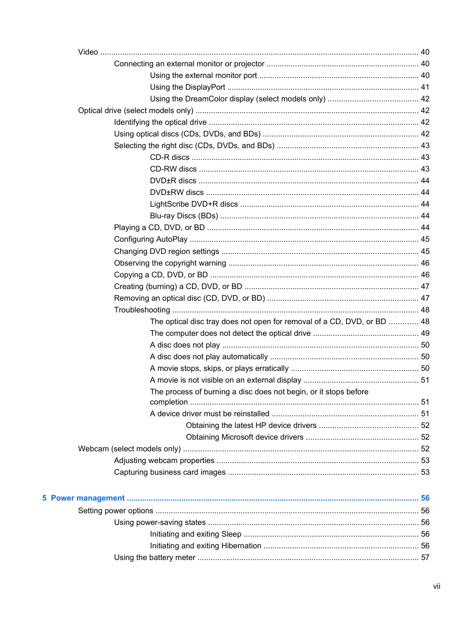 HP EliteBook 8740w Mobile Workstation User Manual | Page 7 / 150
