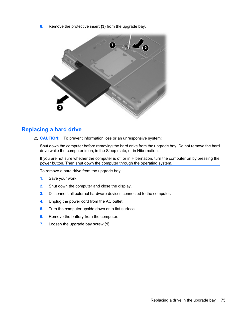 Replacing a hard drive | HP EliteBook 8740w Mobile Workstation User Manual | Page 87 / 150