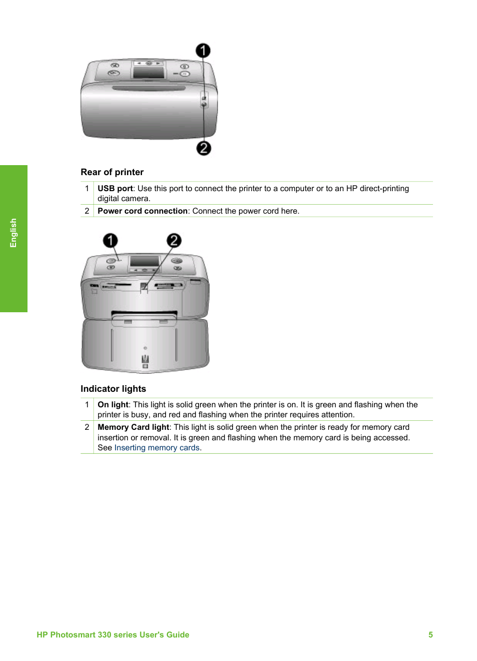 HP Photosmart 335 Compact Photo Printer User Manual | Page 67 / 178