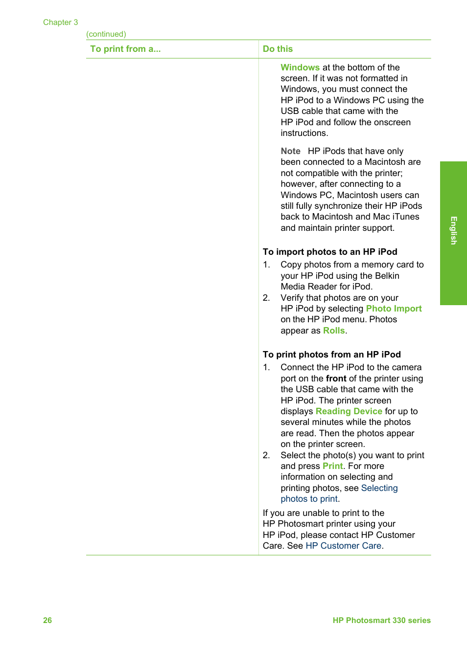 HP Photosmart 335 Compact Photo Printer User Manual | Page 88 / 178