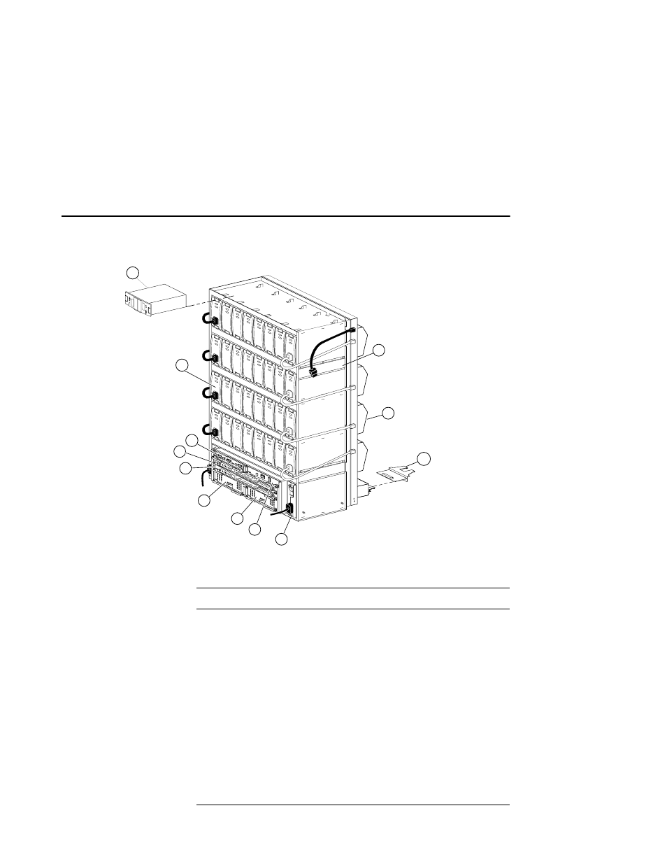 Figure 1–1 the hsg80 subsystem, The hsg80 subsystem –3, Key to figure 1–1 the hsg80 subsystem –3 | HP Array Controller HSG V8.7 Software User Manual | Page 27 / 576