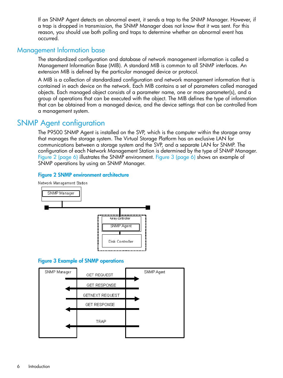 Management information base, Snmp agent configuration | HP XP RAID Manager Software User Manual | Page 6 / 37