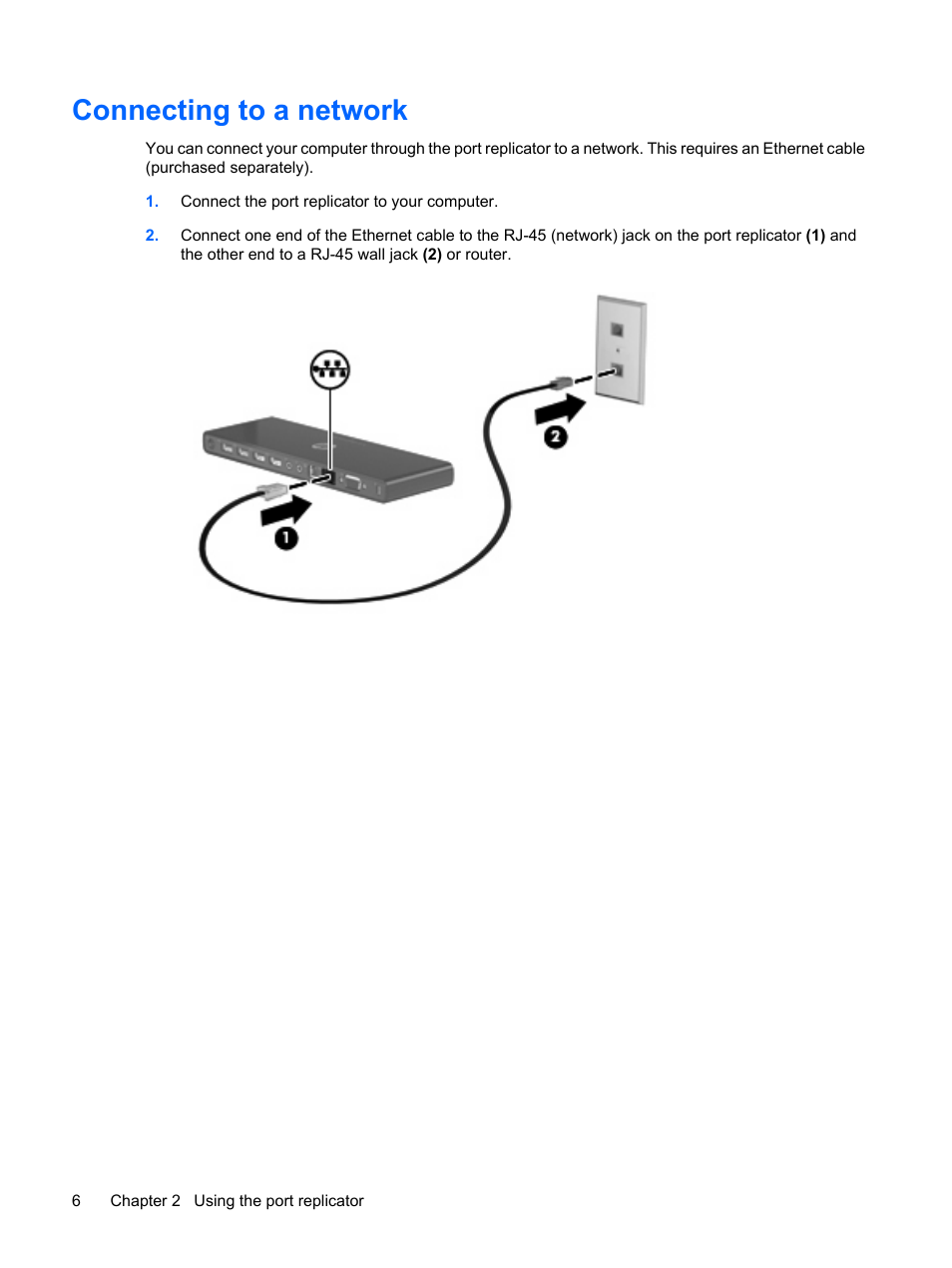 Connecting to a network | HP USB Media Port Replicator User Manual | Page 10 / 19