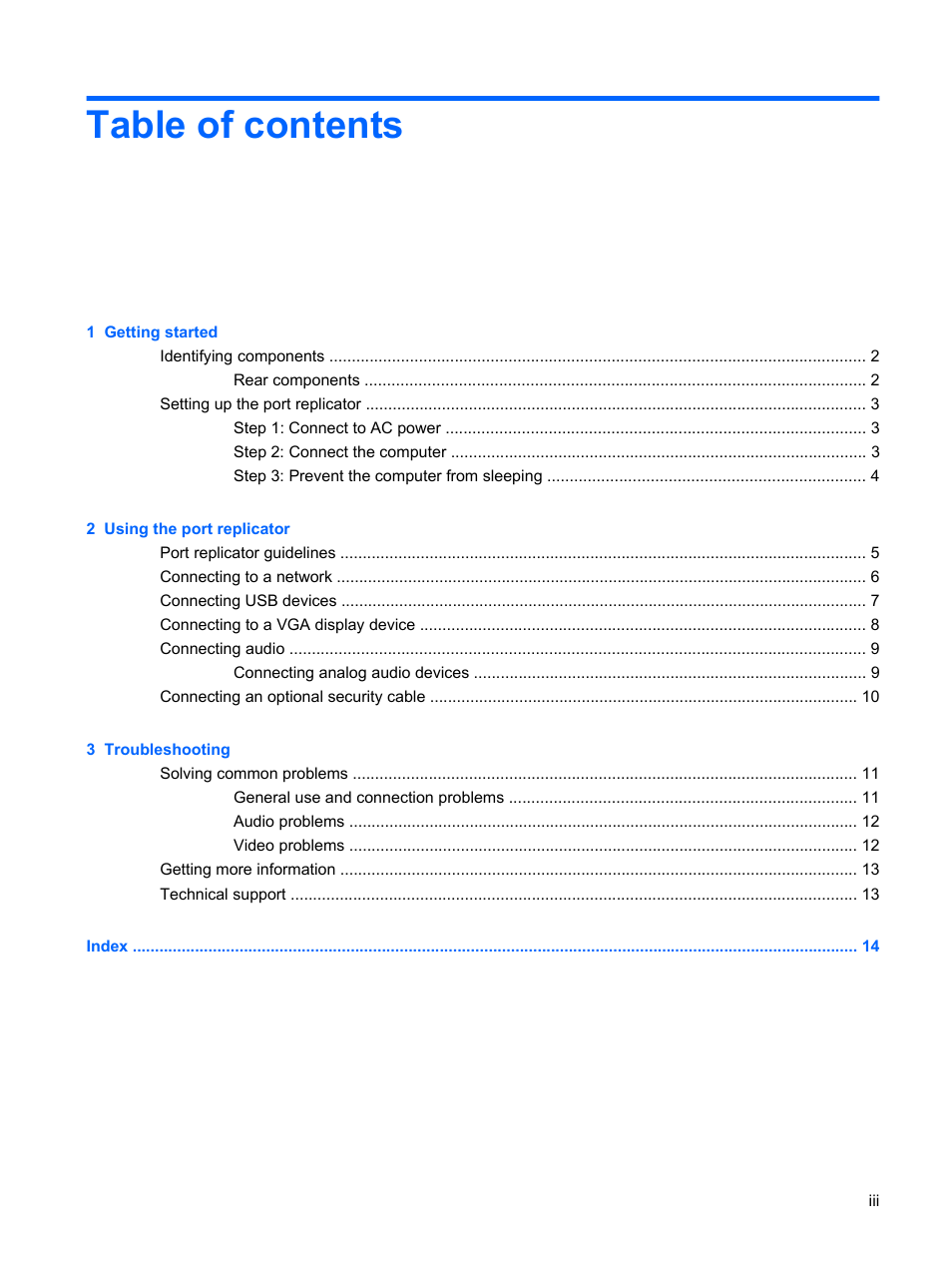 HP USB Media Port Replicator User Manual | Page 3 / 19
