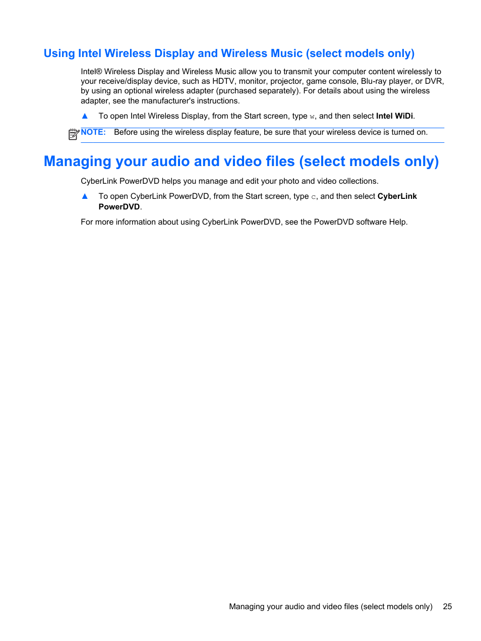 HP Pavilion 15-n030us Notebook PC User Manual | Page 35 / 91
