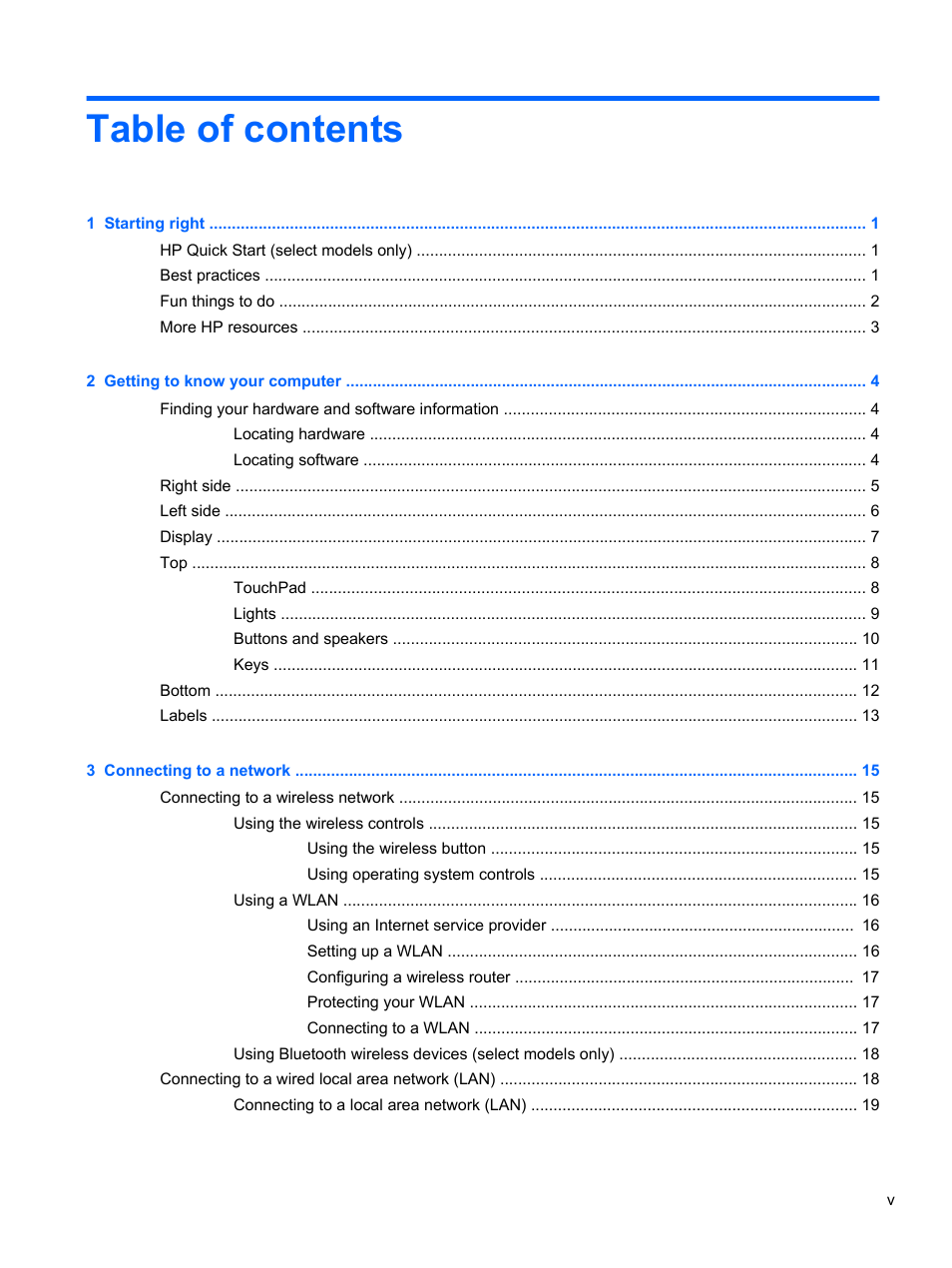 HP Pavilion 15-n030us Notebook PC User Manual | Page 5 / 91