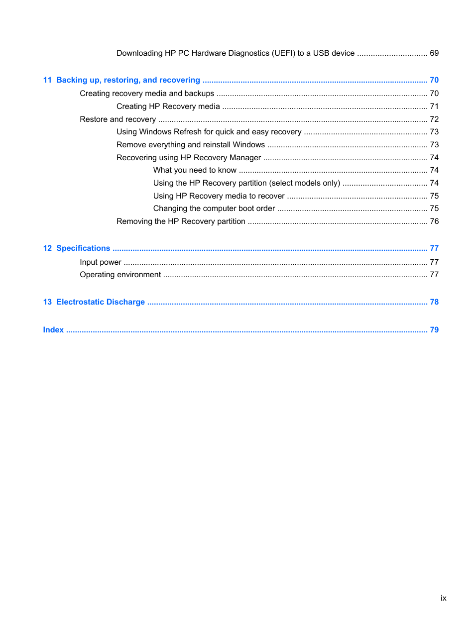 HP Pavilion 15-n030us Notebook PC User Manual | Page 9 / 91