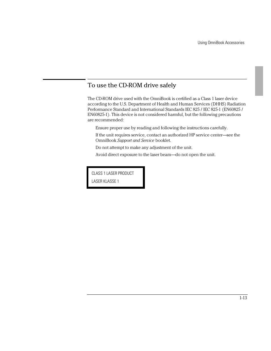 HP OmniBook 5500 Notebook PC User Manual | Page 13 / 32