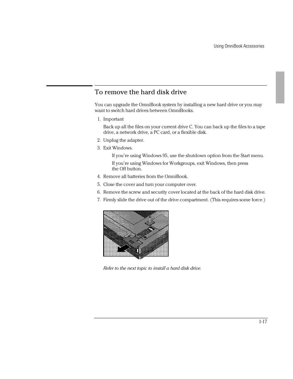 HP OmniBook 5500 Notebook PC User Manual | Page 17 / 32