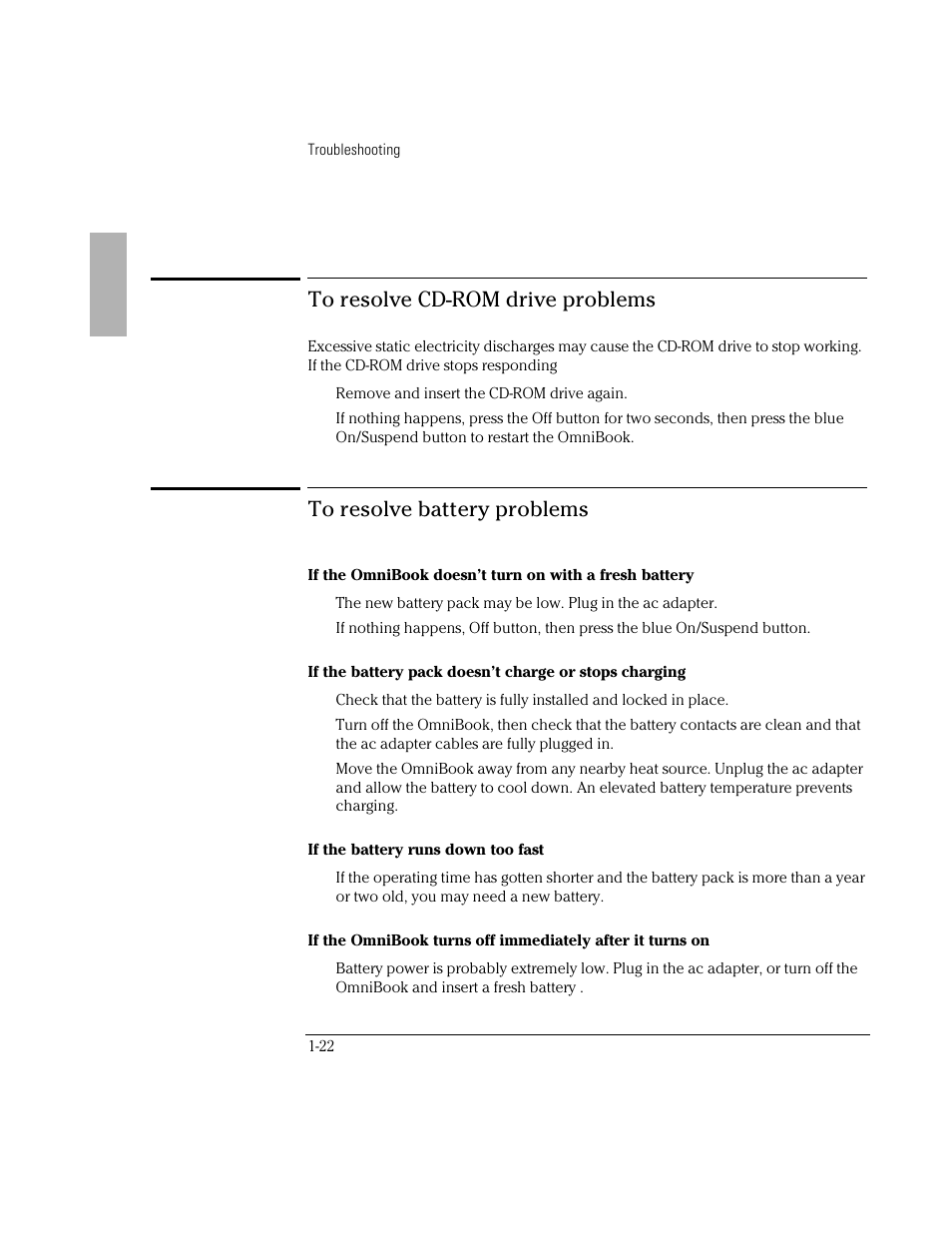 HP OmniBook 5500 Notebook PC User Manual | Page 22 / 32