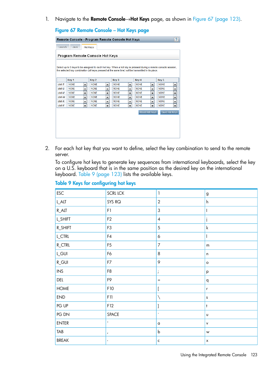HP Integrated Lights-Out 3 User Manual | Page 123 / 256