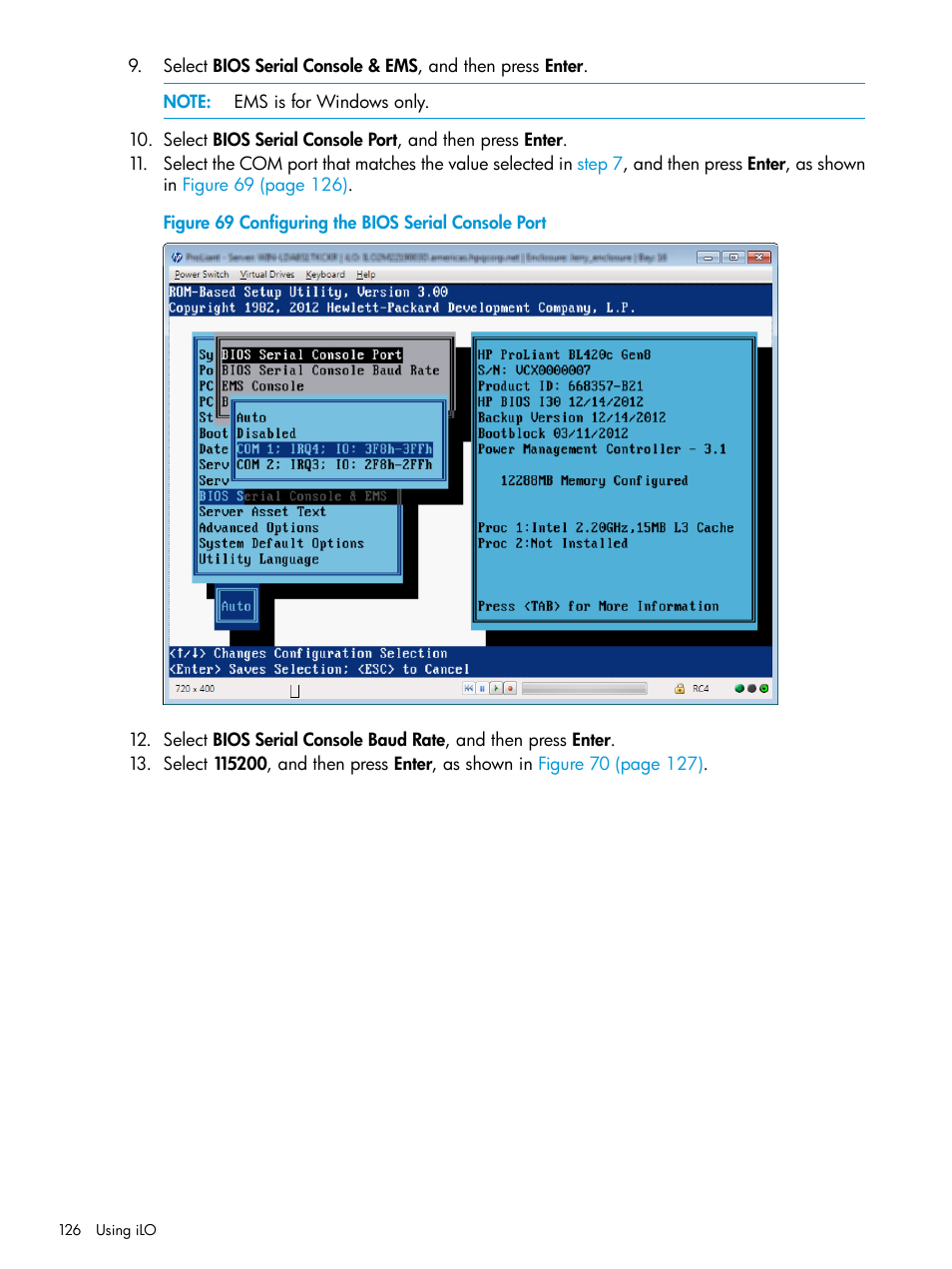 HP Integrated Lights-Out 3 User Manual | Page 126 / 256