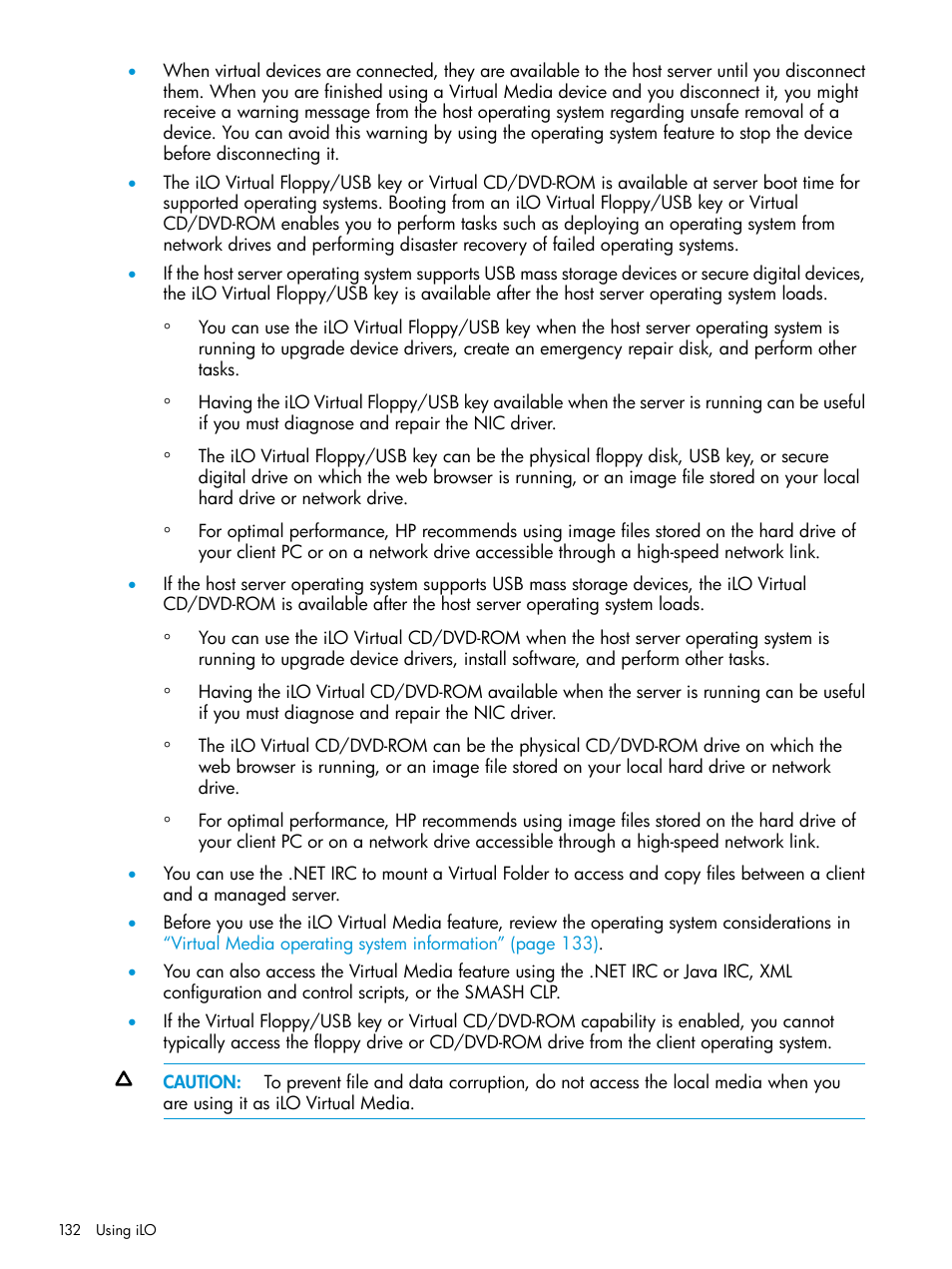 HP Integrated Lights-Out 3 User Manual | Page 132 / 256