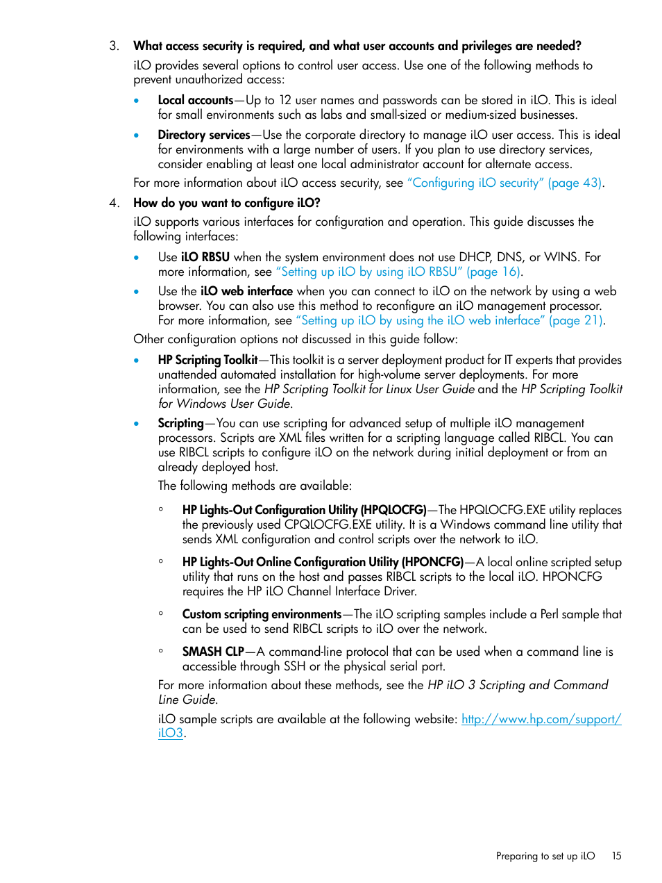 HP Integrated Lights-Out 3 User Manual | Page 15 / 256