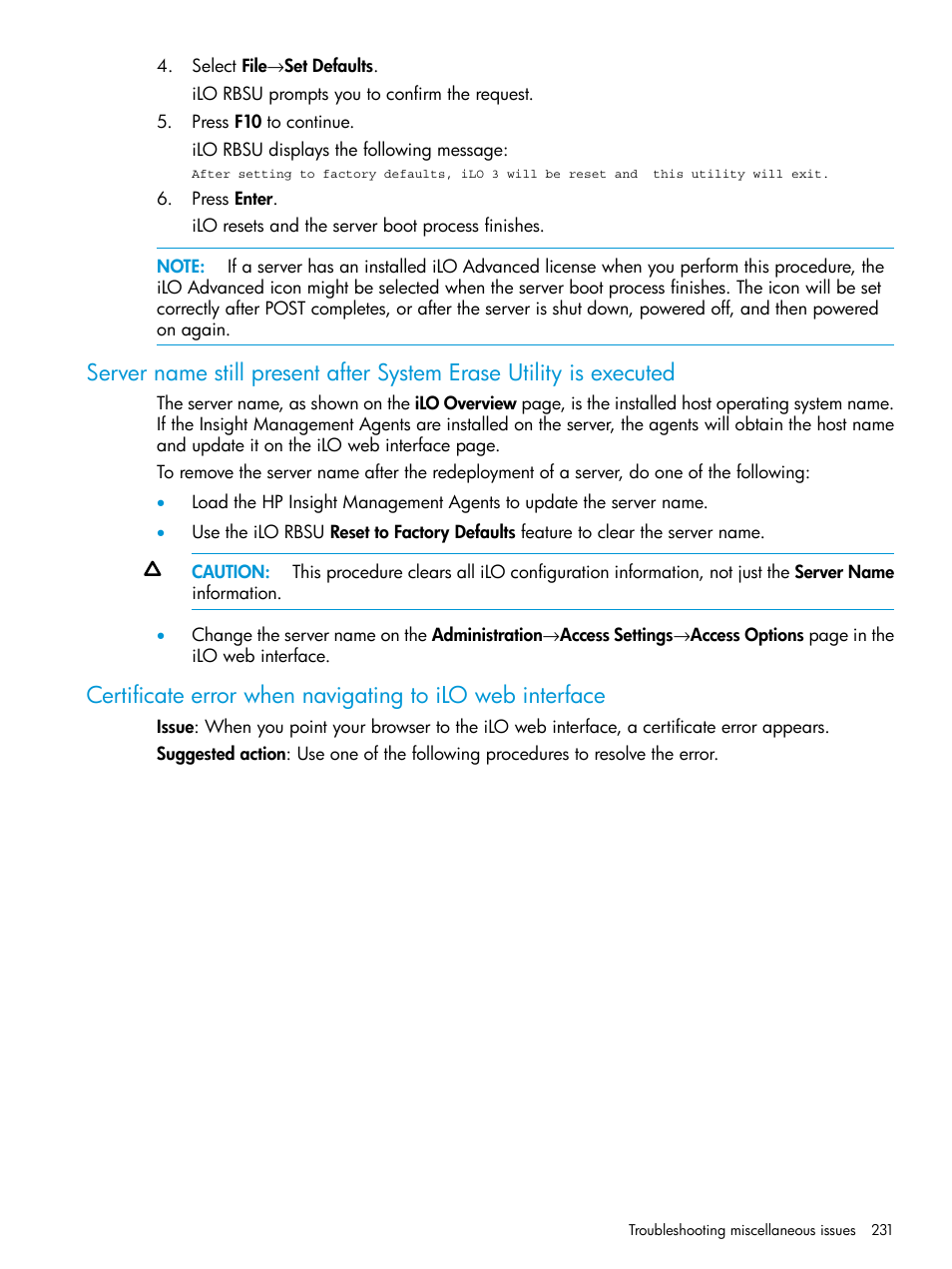 HP Integrated Lights-Out 3 User Manual | Page 231 / 256
