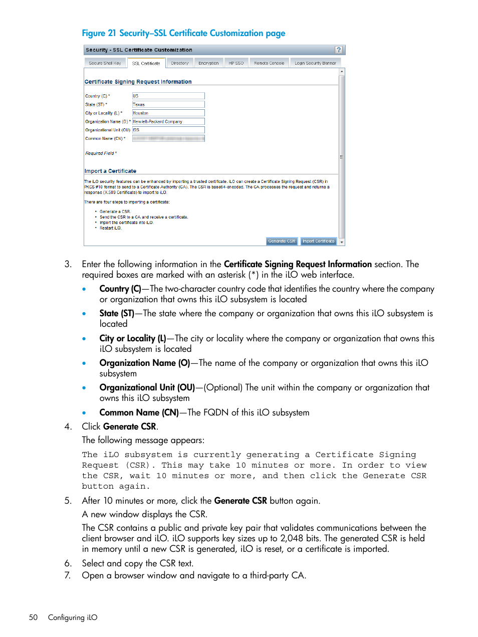 HP Integrated Lights-Out 3 User Manual | Page 50 / 256