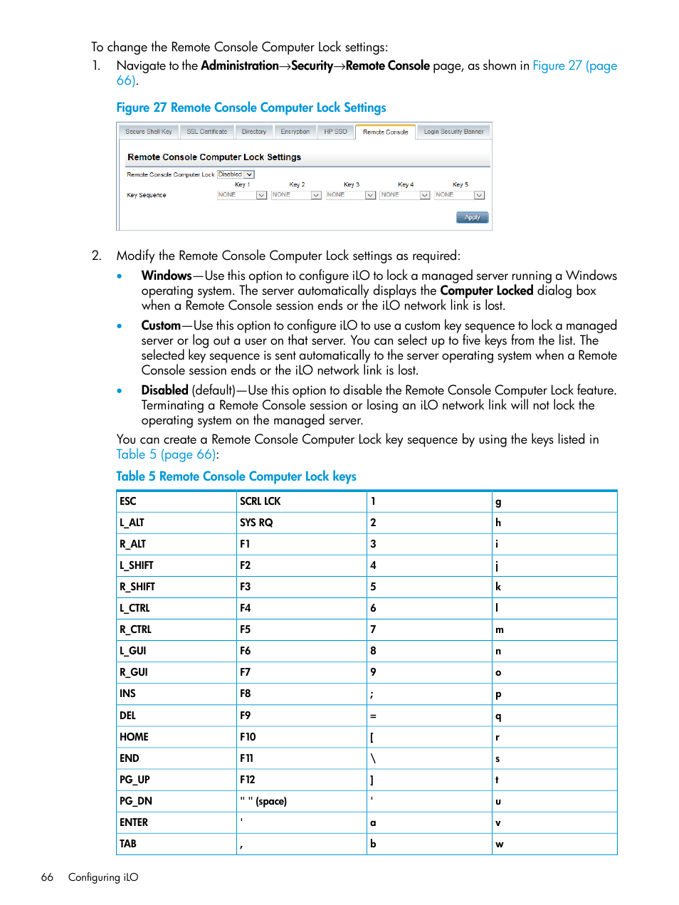 HP Integrated Lights-Out 3 User Manual | Page 66 / 256