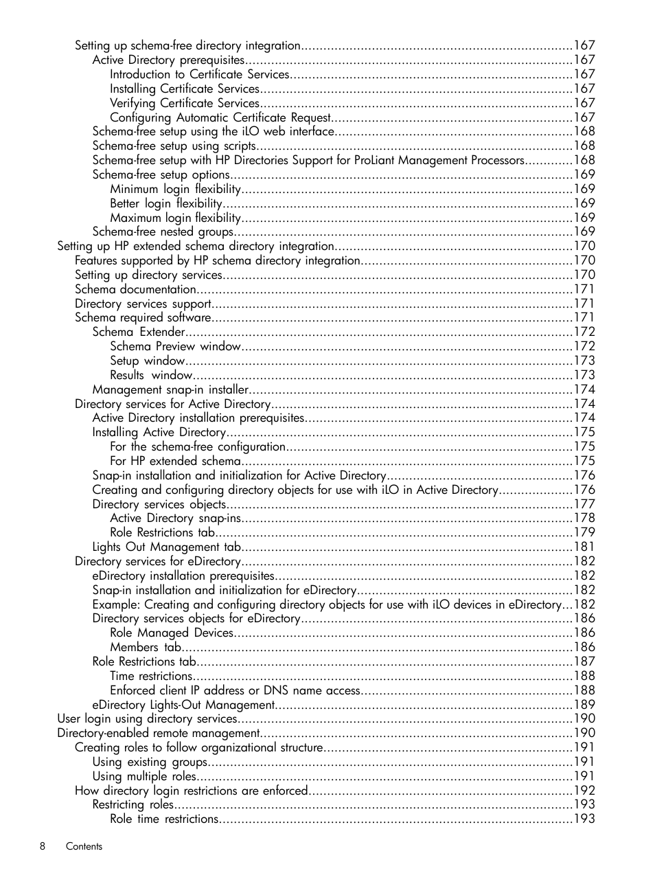 HP Integrated Lights-Out 3 User Manual | Page 8 / 256