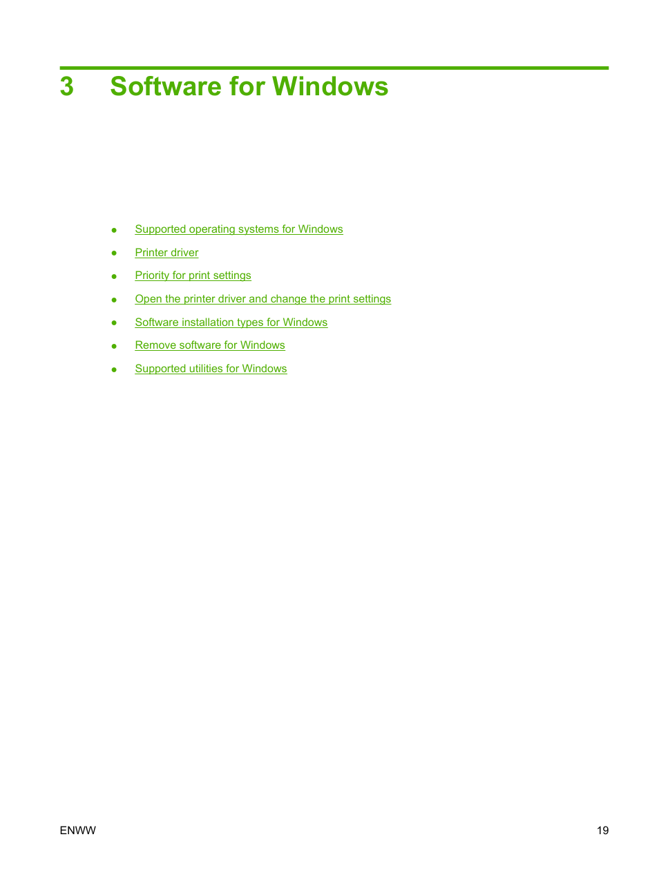 Software for windows, 3 software for windows, 3software for windows | HP LaserJet M1319f Multifunction Printer User Manual | Page 29 / 212