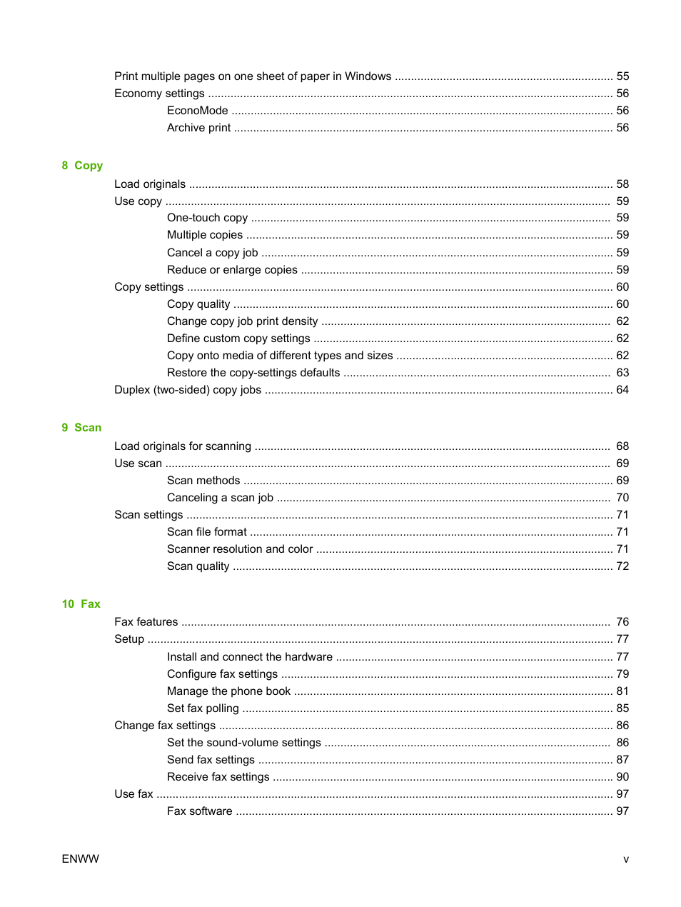 HP LaserJet M1319f Multifunction Printer User Manual | Page 7 / 212