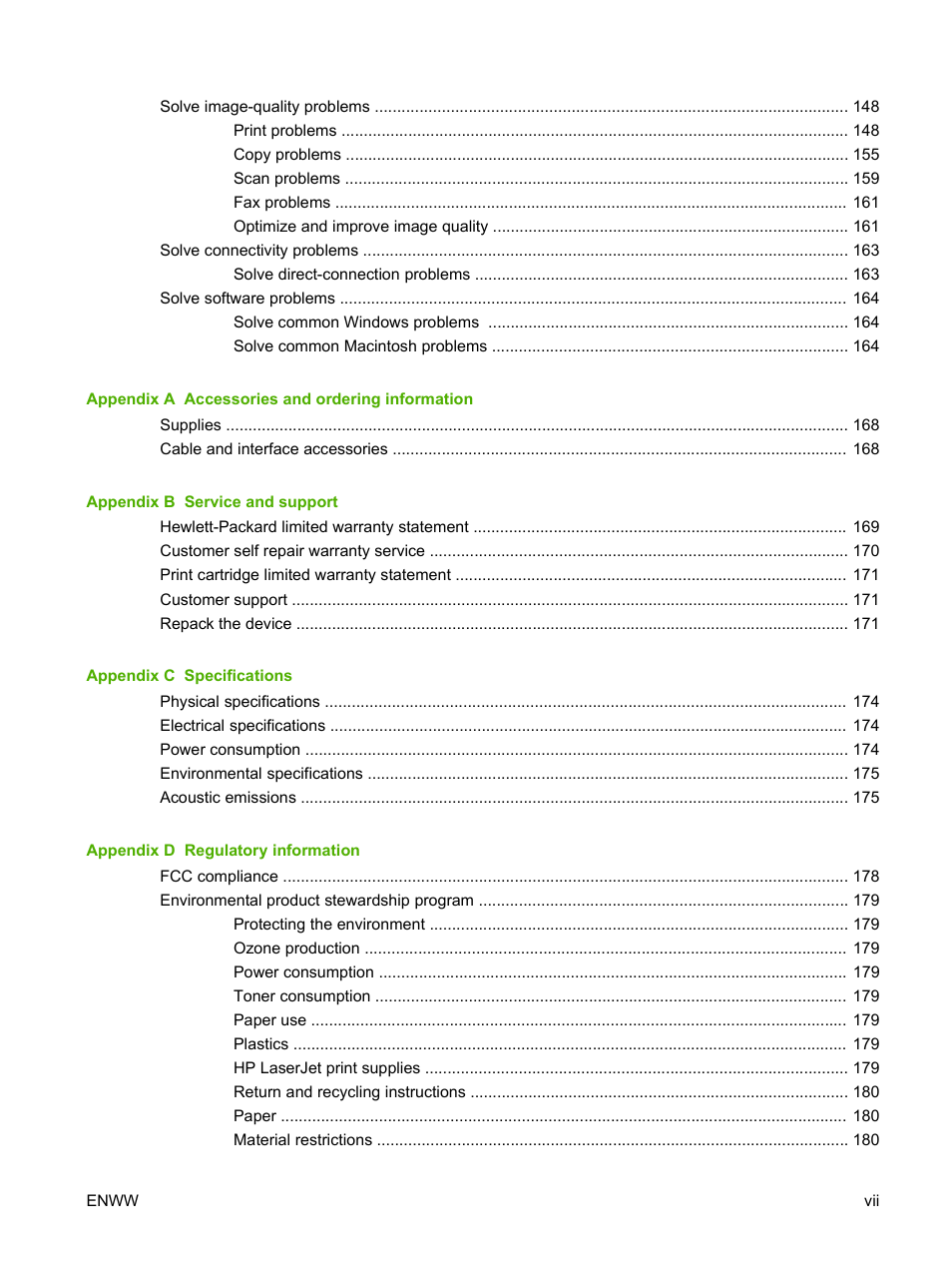 HP LaserJet M1319f Multifunction Printer User Manual | Page 9 / 212