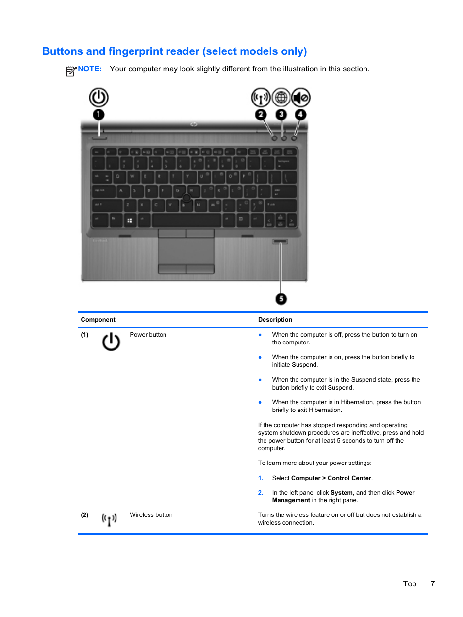 HP EliteBook 2570p Notebook PC User Manual | Page 17 / 106