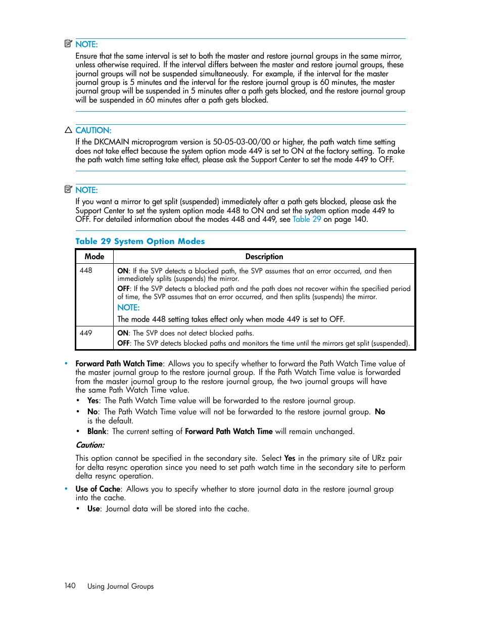 29 system option modes | HP StorageWorks XP Remote Web Console Software User Manual | Page 140 / 219