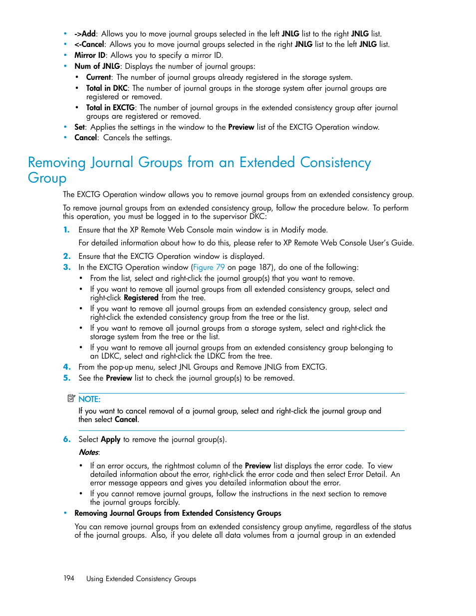 HP StorageWorks XP Remote Web Console Software User Manual | Page 194 / 219