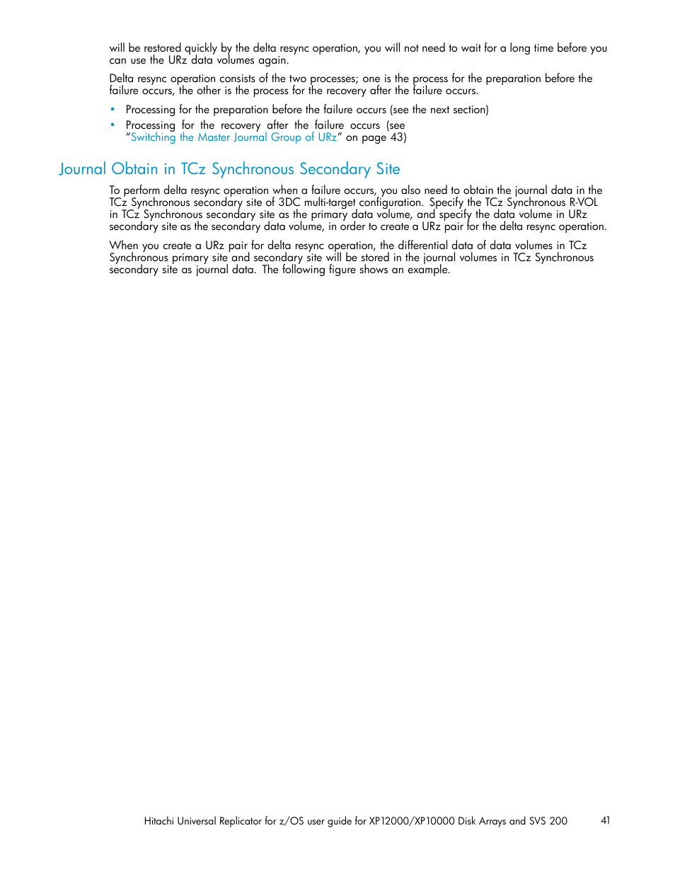 Journal obtain in tcz synchronous secondary site | HP StorageWorks XP Remote Web Console Software User Manual | Page 41 / 219