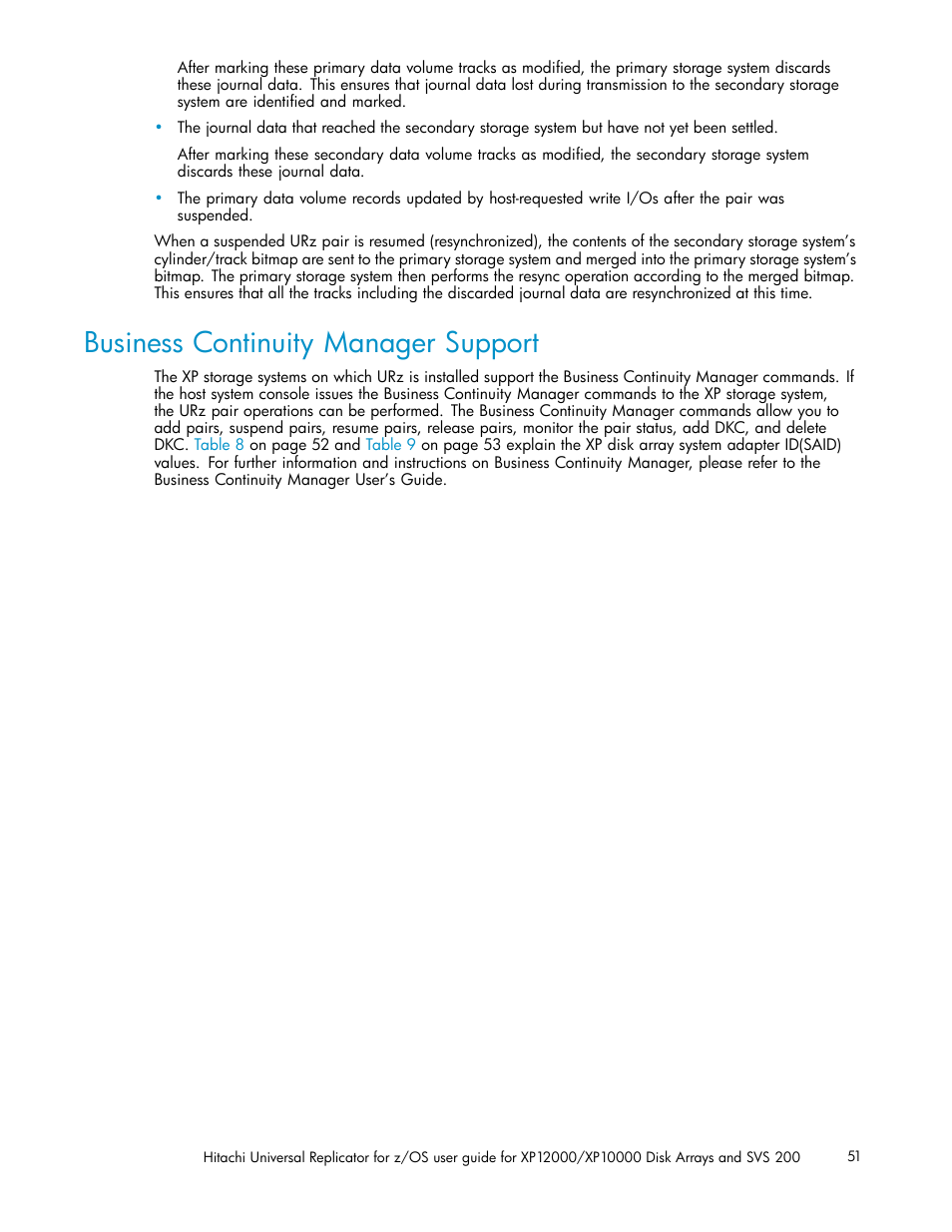 Business continuity manager support | HP StorageWorks XP Remote Web Console Software User Manual | Page 51 / 219