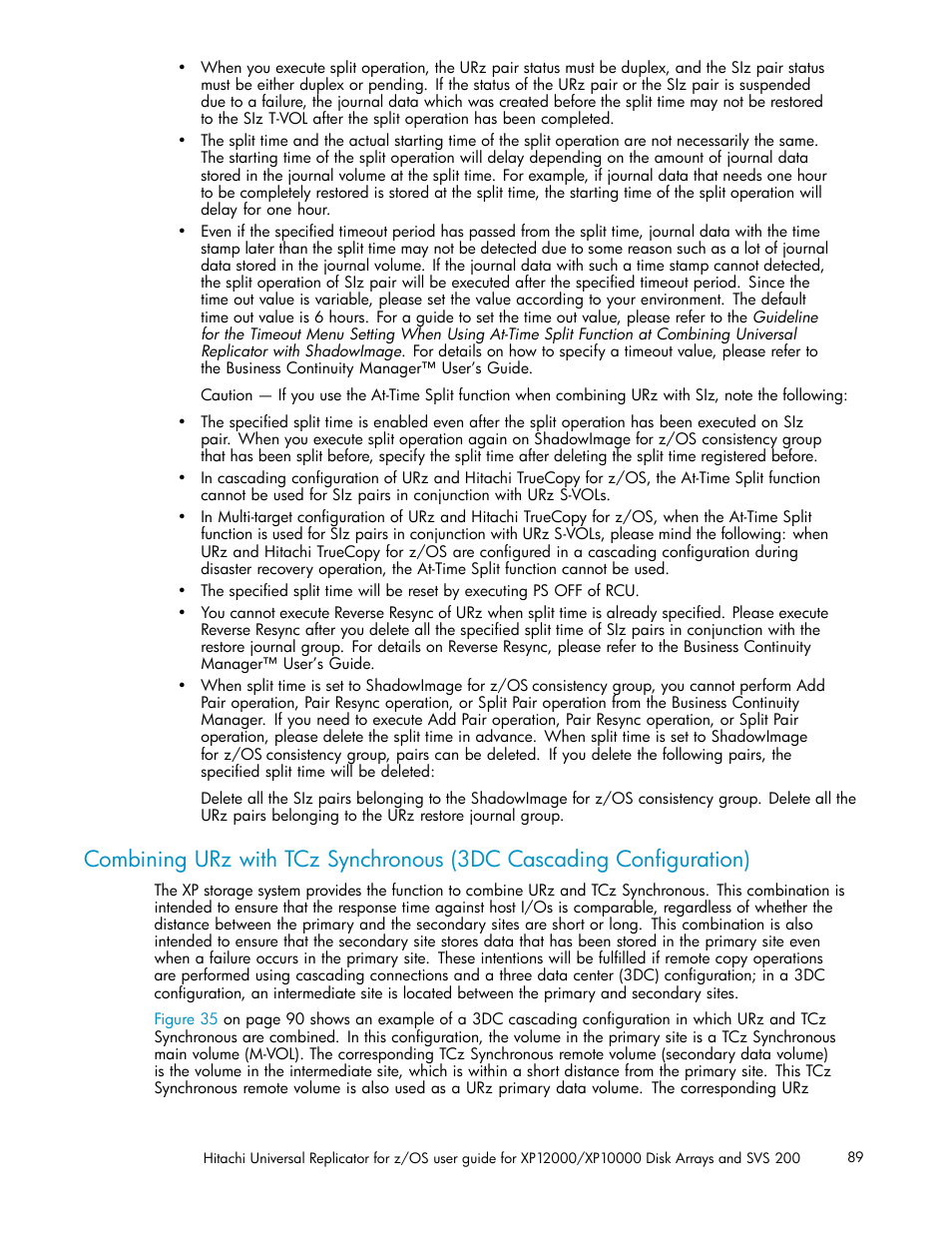 Tcz synchronous (3dc cascading conﬁguration) | HP StorageWorks XP Remote Web Console Software User Manual | Page 89 / 219