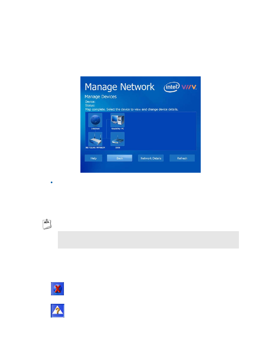 Manage your intel viiv network, Network map | HP Pavilion a6177c Desktop PC User Manual | Page 19 / 25