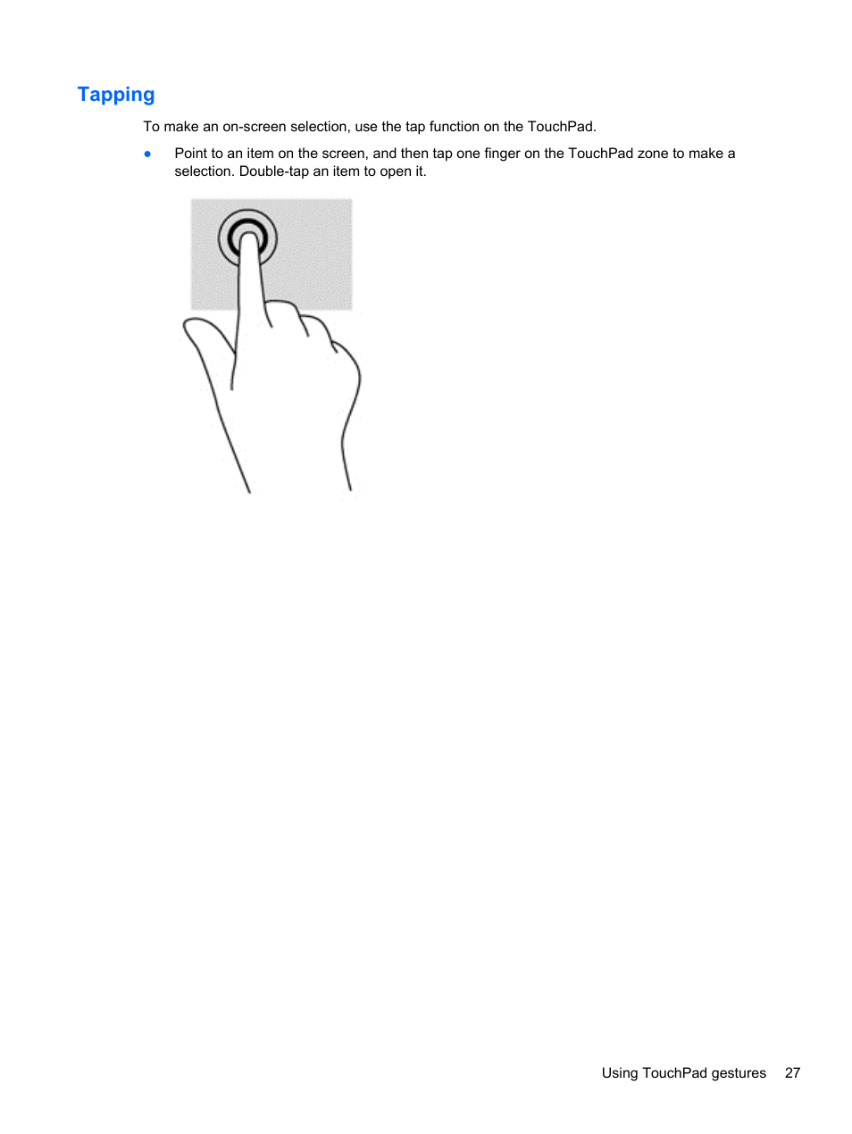 Tapping | HP Pavilion 15-e043cl Notebook PC User Manual | Page 37 / 89