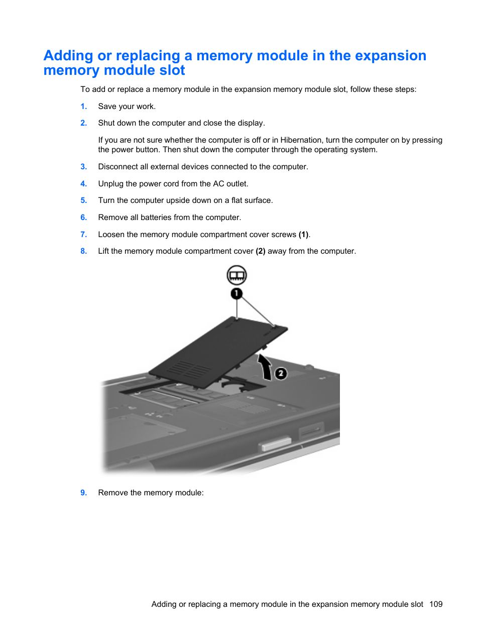 HP EliteBook 8540w Mobile Workstation User Manual | Page 121 / 183