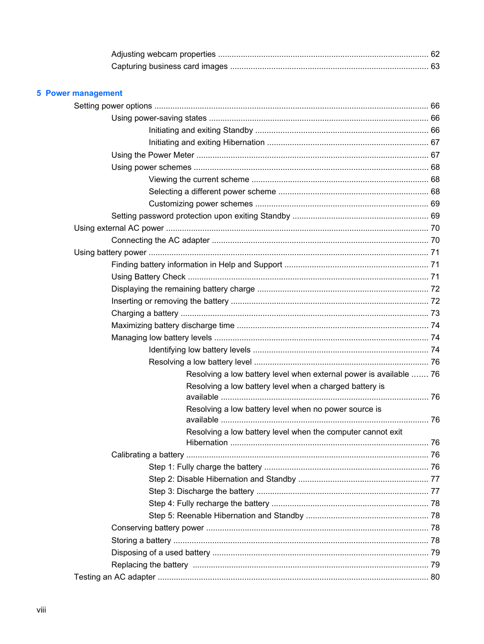 HP EliteBook 8540w Mobile Workstation User Manual | Page 8 / 183