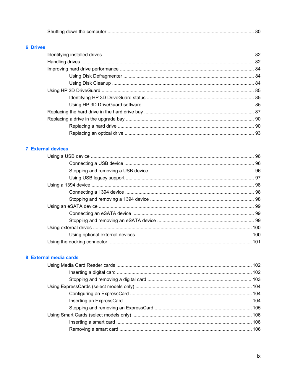 HP EliteBook 8540w Mobile Workstation User Manual | Page 9 / 183