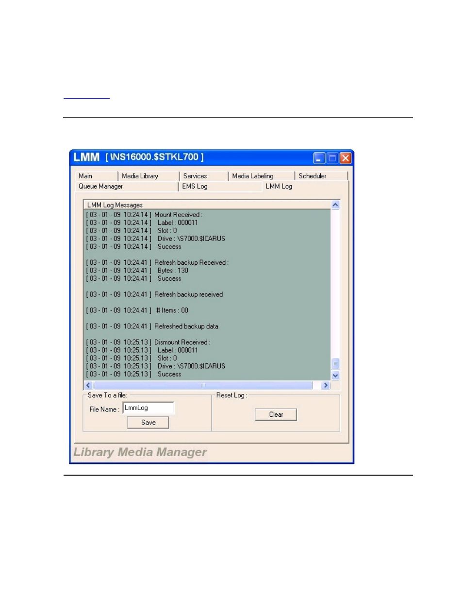 Lmm log tab, Figure 6-26 | HP Integrity NonStop H-Series User Manual | Page 124 / 234